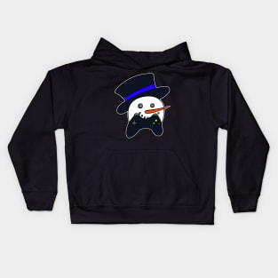 Snowman Face Gamer Kids Hoodie